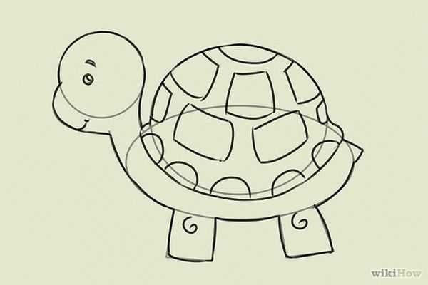 Рисуем черепашку с детьми 3-4 лет