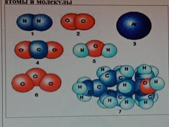 Молекулы и атома в простом веществе