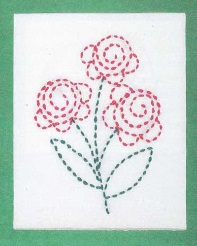 Простые вышивки швом «вперёд иголку».