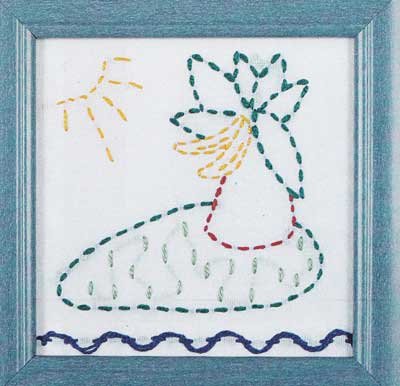 Вышивка швом вперед иголку