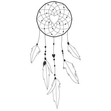 Ловец снов тонкий контур