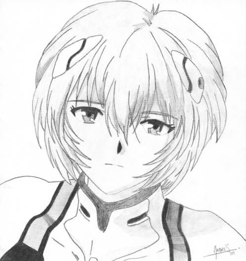 Аянами Рей для срисовки