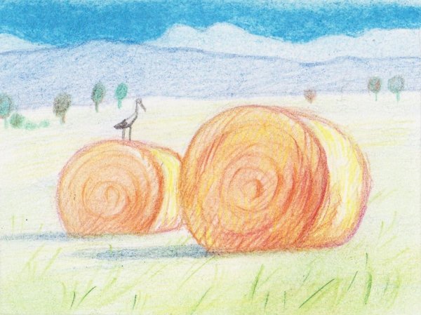 Стог сена рисунок