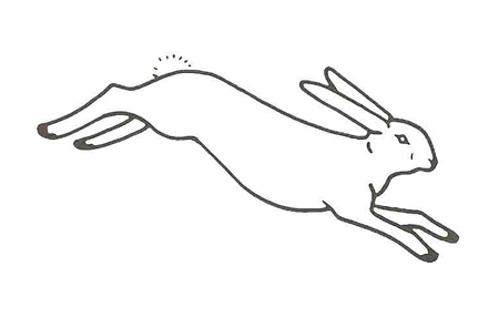 Нарисовать бегущего зайца