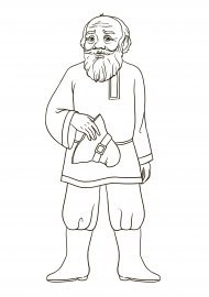 Раскраска бабушка и дедушка для детей