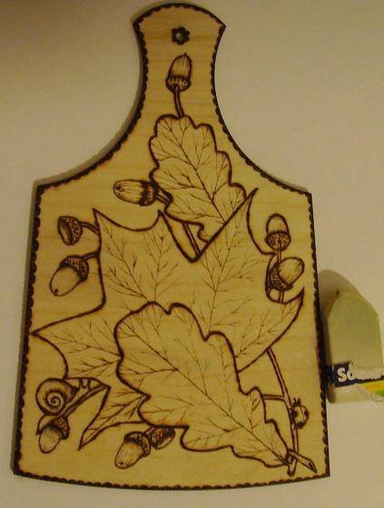 Выжигание на кухонной доске