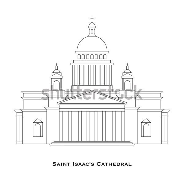 Исаакиевский собор в Санкт-Петербурге раскраска