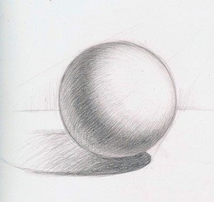 Академическая штриховка шара