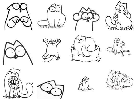 Маленькие Стикеры раскраски