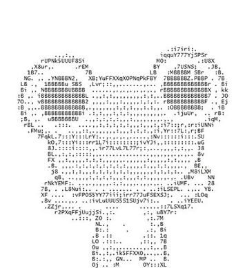 Рисунки символами аниме