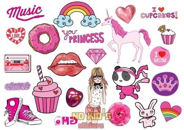 Стикеры для личного дневника для девочек