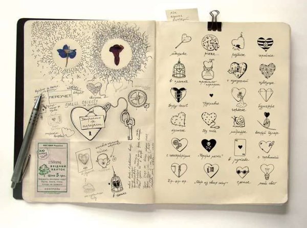 Рисунки в тетради