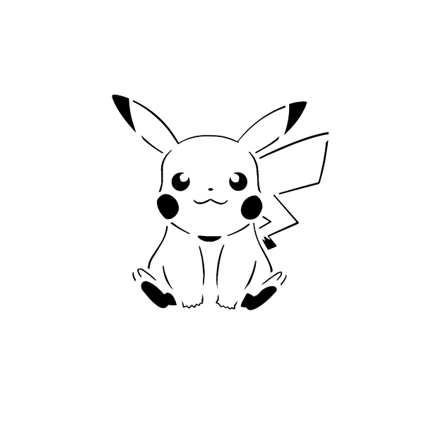 Пикачу картинки раскраски