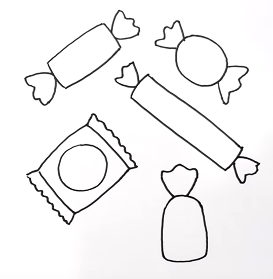 Конфеты для срисовки