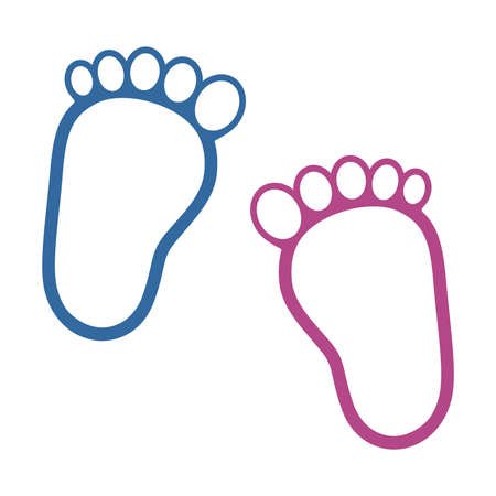 Трафарет ножки ребенка