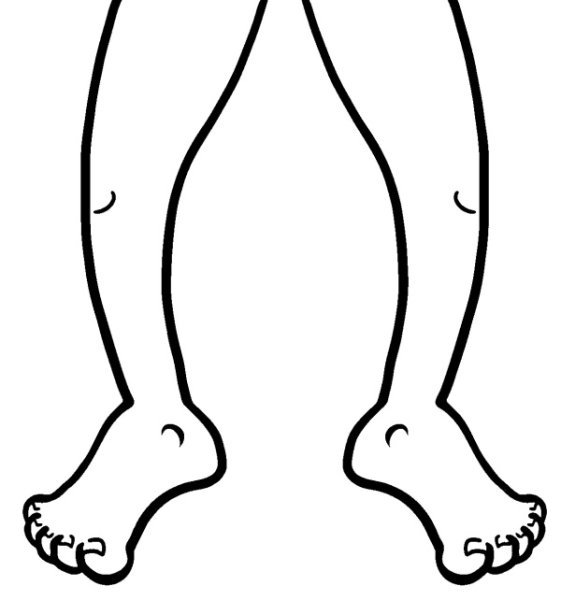Ноги для раскрашивания детям
