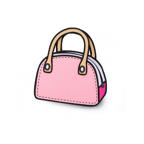 Нарисованная сумка на белом фоне