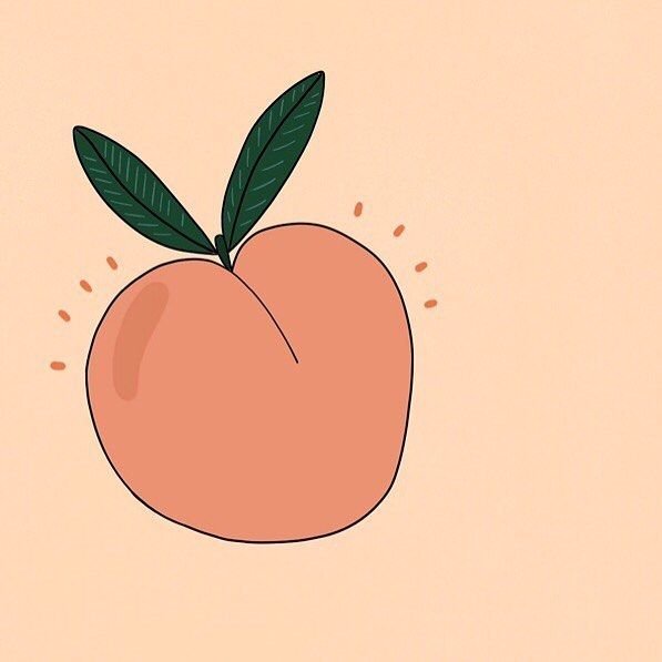 Персик для срисовки