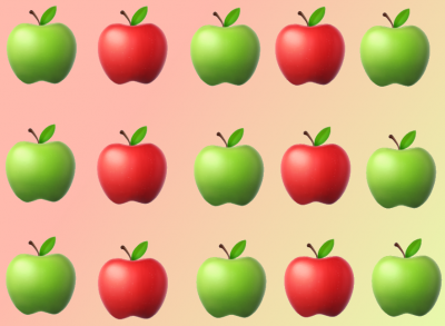 Яблоки для вырезания цветные