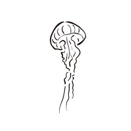 Медуза тату эскиз Минимализм