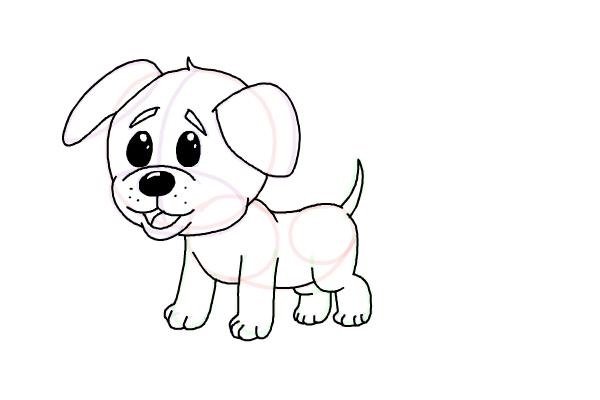 Маленький щенок рисунок