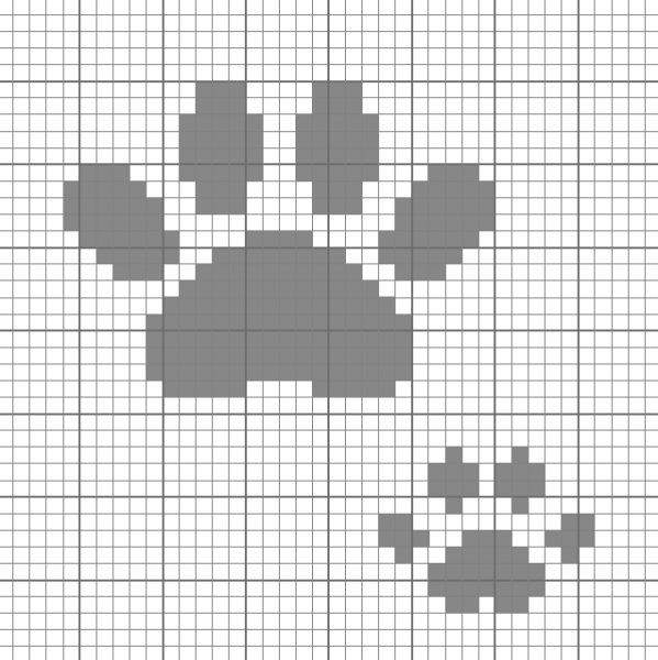 Жаккардовый узор кошачьи лапки