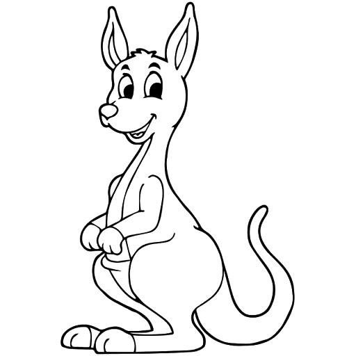 Кенгуру раскраска