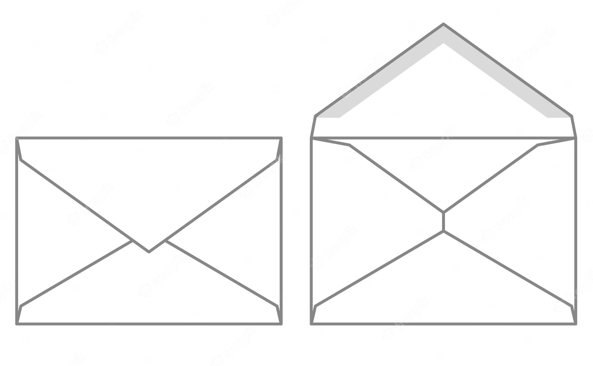 Трафарет квадратного конверта