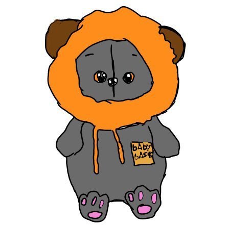 Кот Басик нарисованный