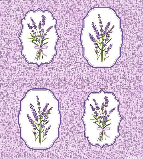 Лаванда трафарет цветов