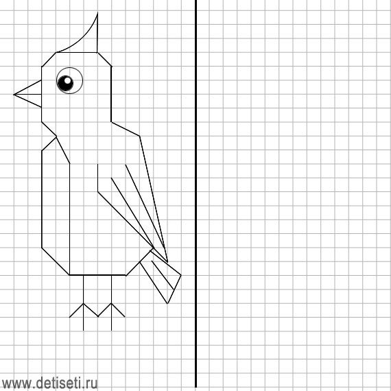 Симметричные фигуры по клеткам