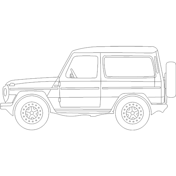 Раскраска Мерседес Гелендваген g63