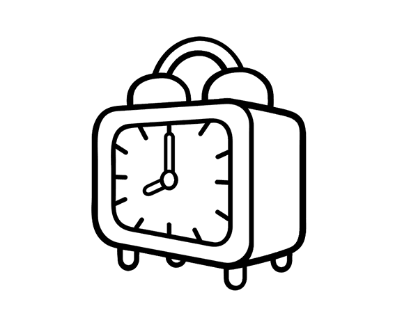 Контурное изображение часов