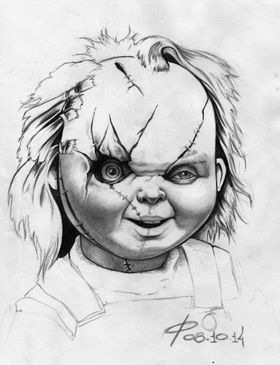 Картинки для срисовки страшные и легкие