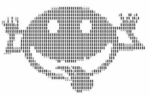 Рисунки из символов и знаков