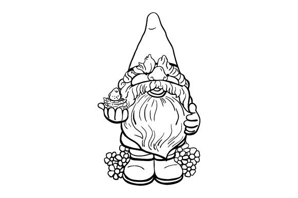Скандинавский Гном раскраска