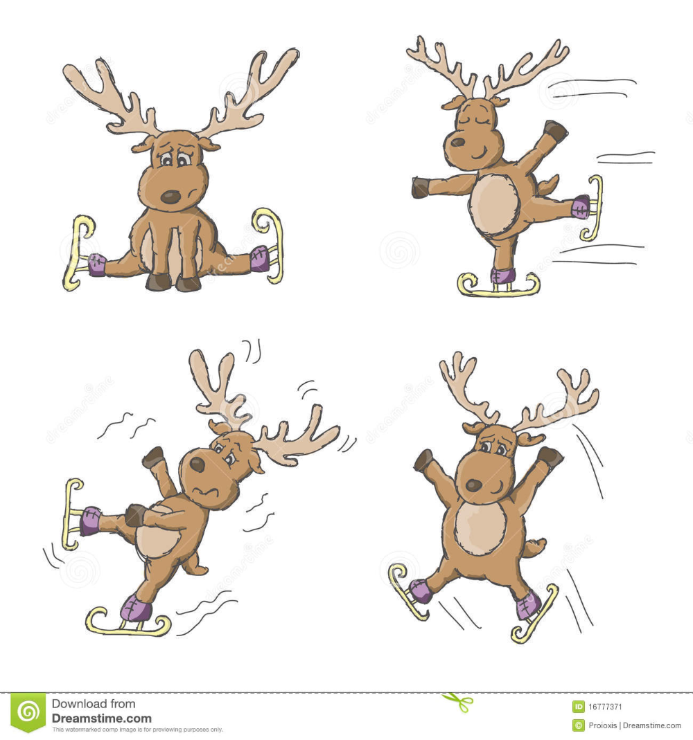 Новогодний олень рисунок. Новогодние олени картинки. Олень на коньках. Рисунок оленя на новый год. Лось с шарфом