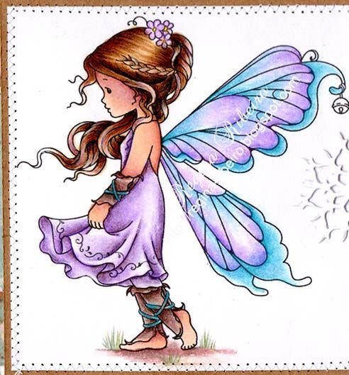 Фея красивая нарисованная цветная