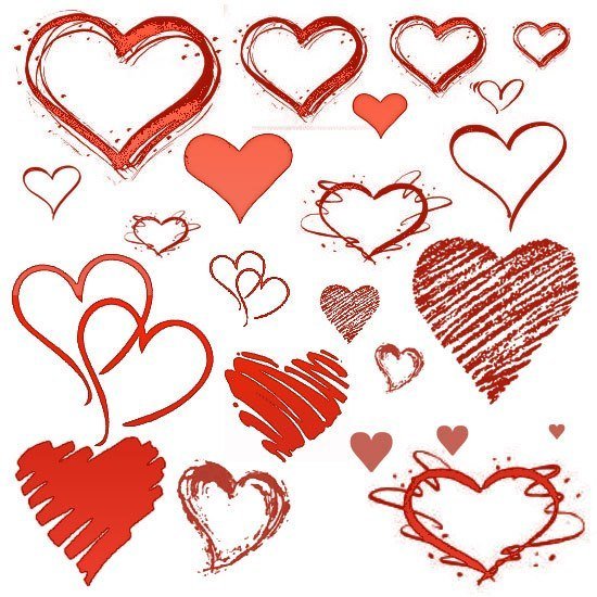 Трафарет маленького сердечка