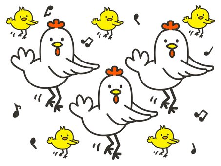 Рисунок танцующих цыплят