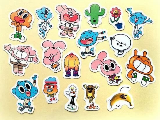 Наклейки удивительный мир Гамбола