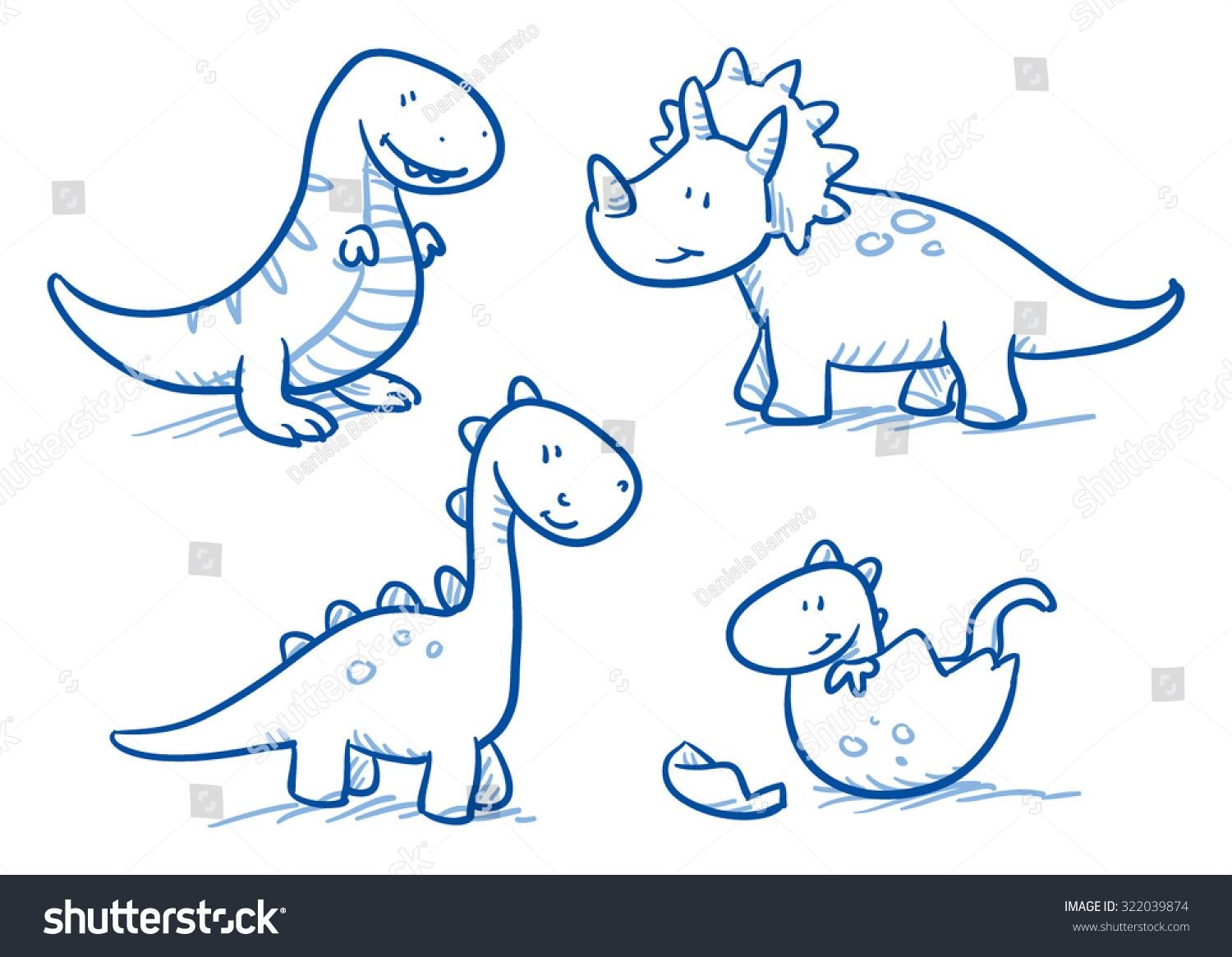 Милые Динозаврики линией