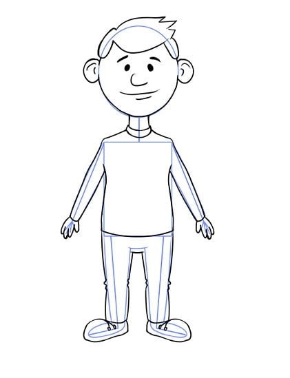 Рисунок человека карандашом для детей