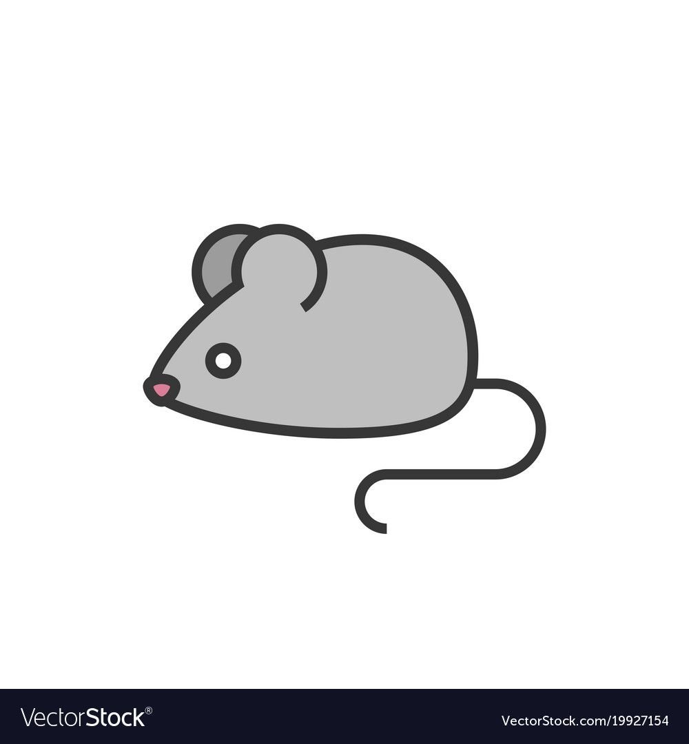 Мышка сбоку рисунок