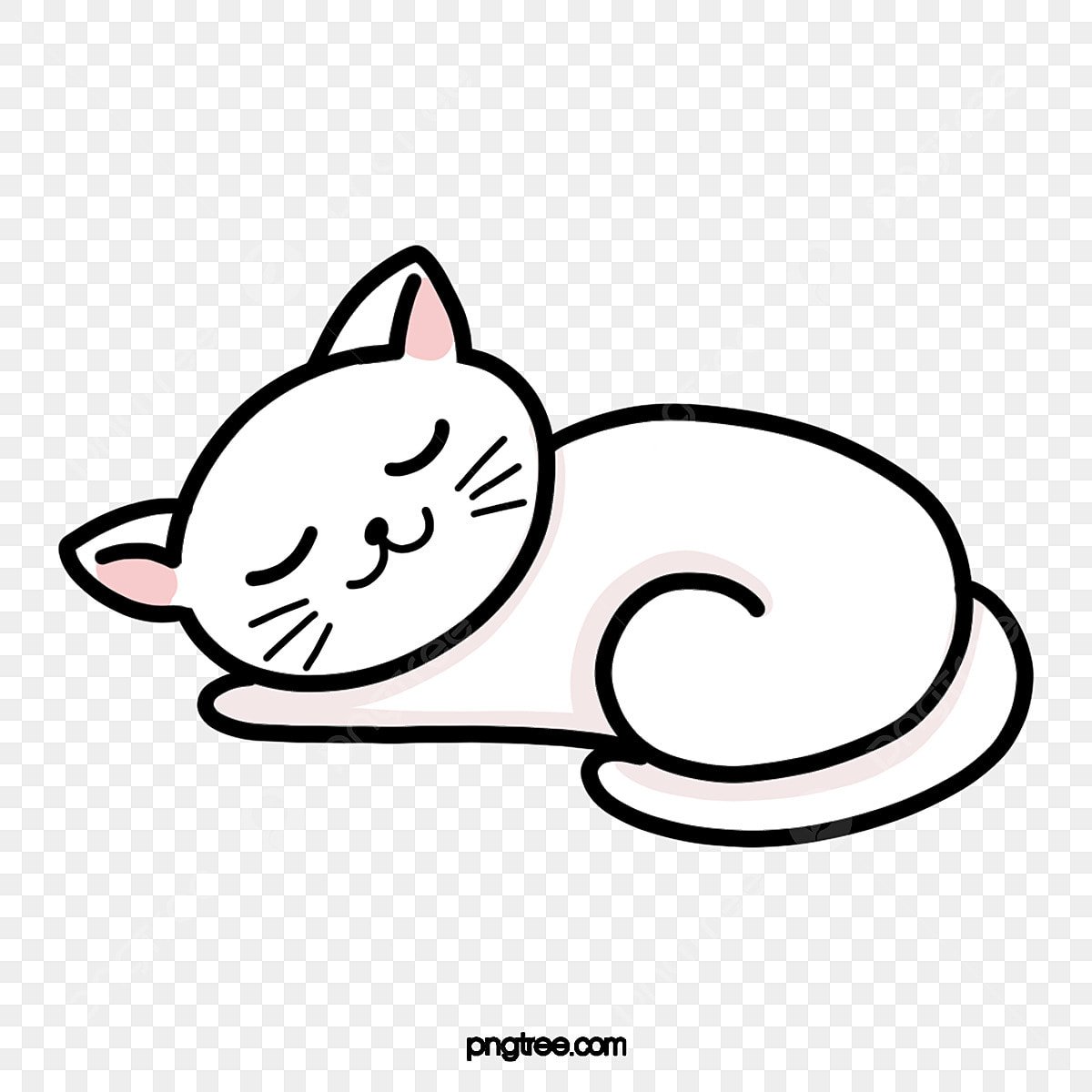 Нарисовать лежащего кота