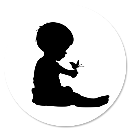 Силуэт маленького ребенка