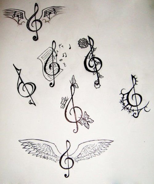 Птичка скрипичный ключ