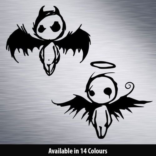 Тату чертик и ангел