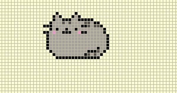 Котики по клеточкам маленькие