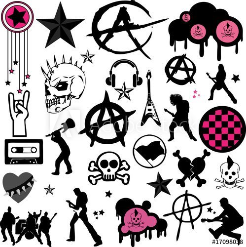 Наклейки в стиле рок
